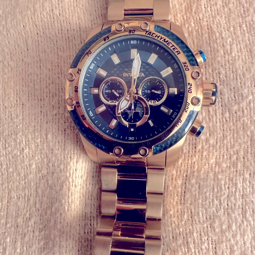 Invicta Men's Watch 50mm Speedway Scuba Quartz Chrono Sapphire Blue Gold Ss